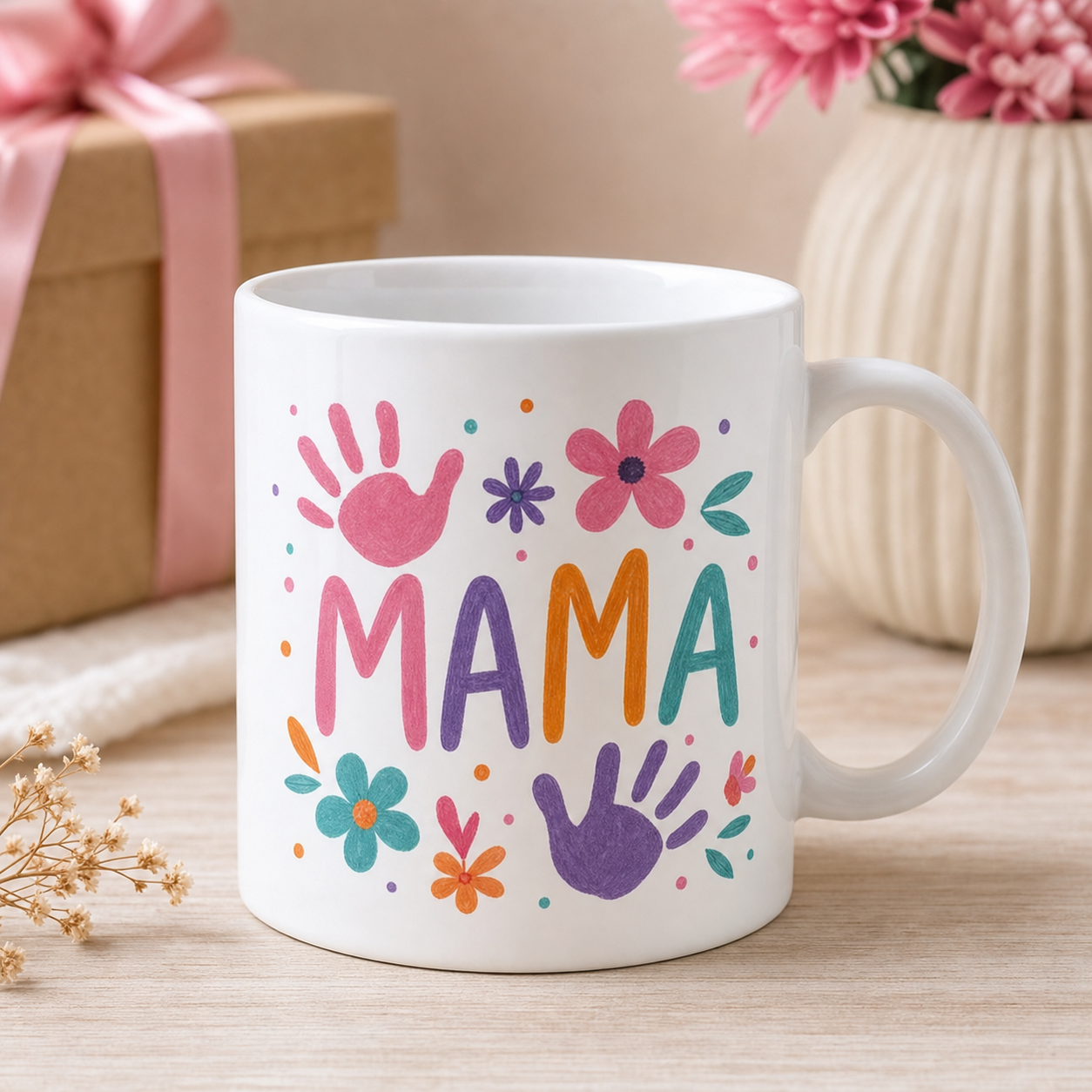 Tazón personalizado con manitos y nombres